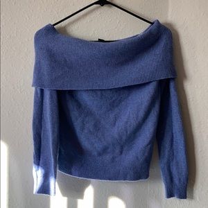 Purple/blue off the shoulder sweater